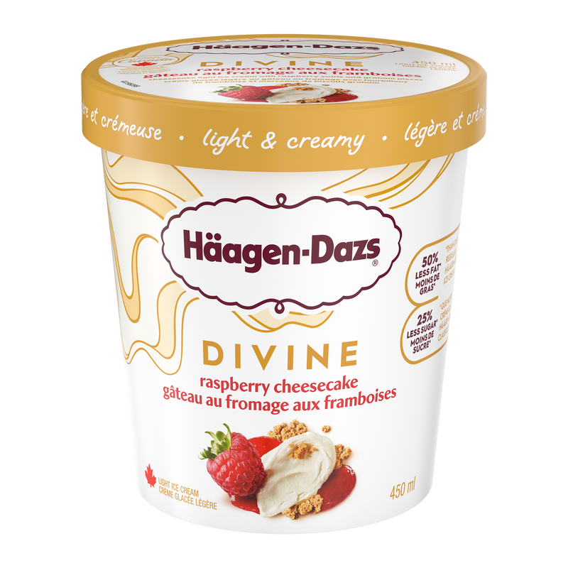 Haagen-Dazs Divine Raspberry Cheesecake Light Ice Cream, 450 mL