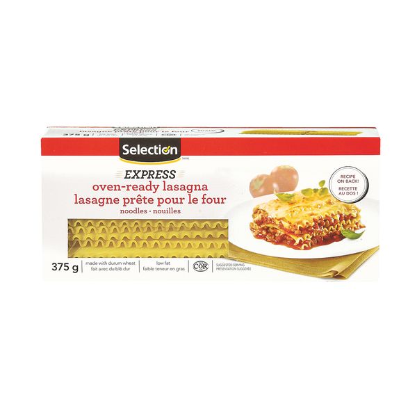 Selection Express Oven-Ready Lasagna Noodles, 375 g