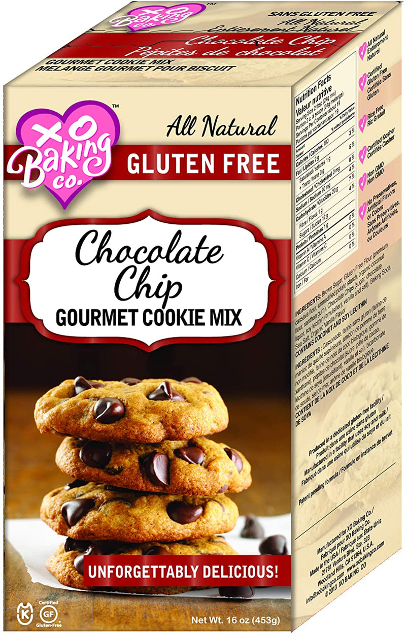 XO Baking Co. Gluten Free Chocolate Chip Cookie Mix, 595 g
