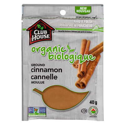 Club House Organic Ground Cinnamon, 40 g