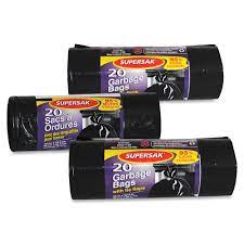 SUPERSAK BLACK ROLL GARBAGE BAGS