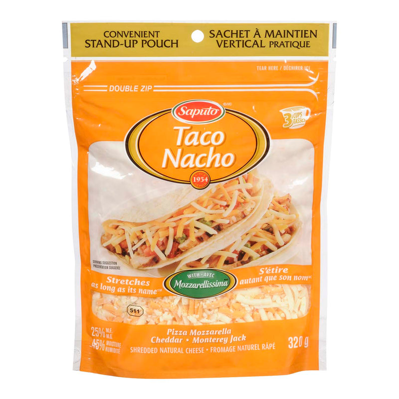 Saputo Taco Nacho Shredded Cheese Blend, 320 g