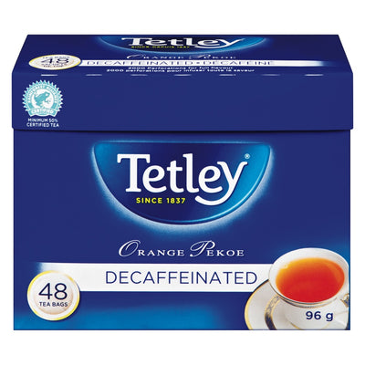 Tetley Orange Pekoe Decaffeinated Tea, 96g  (48ct)