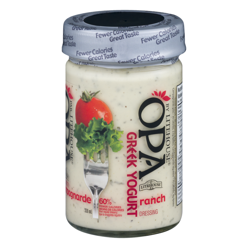 Litehouse Opa Greek Yogurt Ranch Dressing, 330 mL