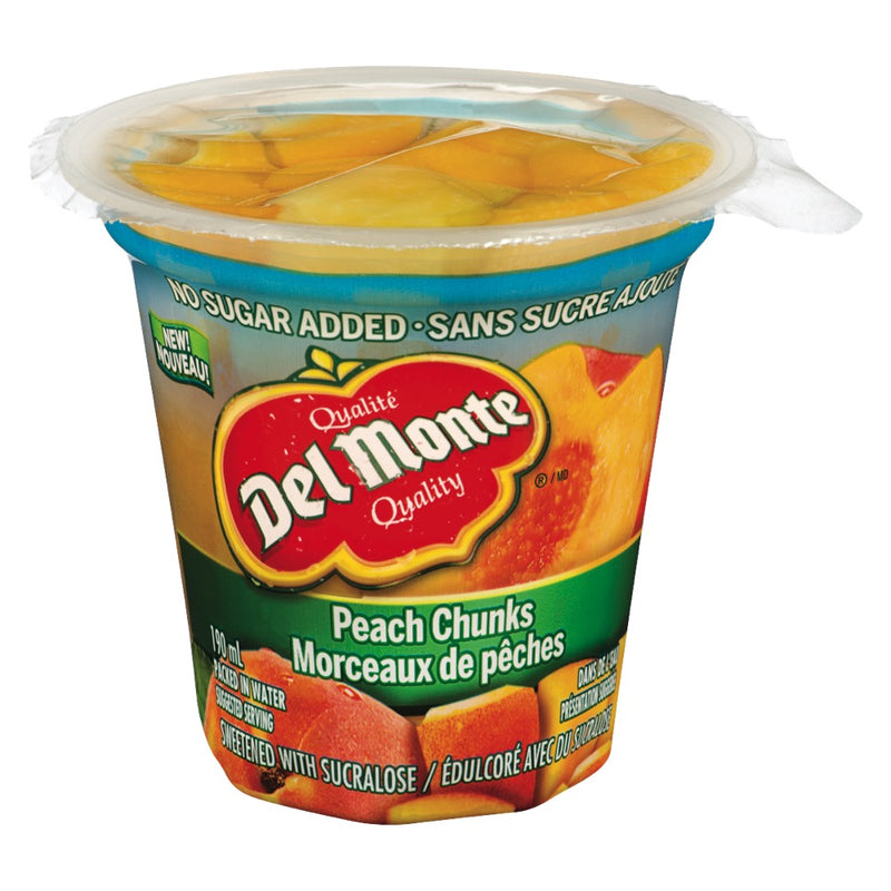 Del Monte No Sugar Added Peach Chunks, 190 mL