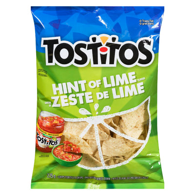 Tostitos Hint of Lime Tortilla Chips, 275 g