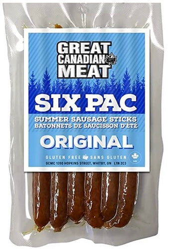 Great Canadian Meat Six Pac Original Gluten Free Summer Sausage Sticks, 1 ct