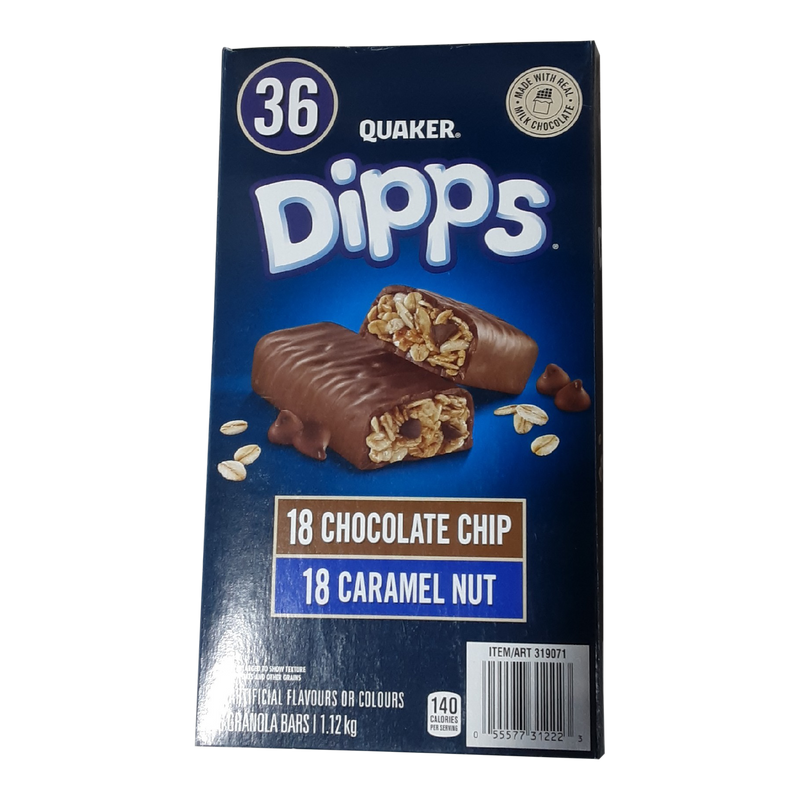 Quaker Dipps Granola Bars Variety Pack, 1.12 kg