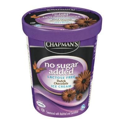 Chapman's No Sugar Added Lactose Free Dutch Chocolate Ice Cream, 1 L