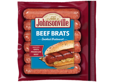Johnsonville Beef Brats Smoked Bratwurst Sausage, 1 ct