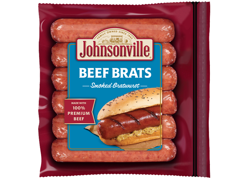 Johnsonville Beef Brats Smoked Bratwurst Sausage, 1 ct