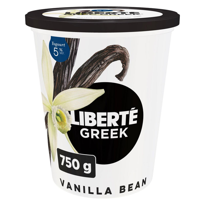 Liberte Greek Extra Creamy Vanilla Bean Yogurt, 650 g