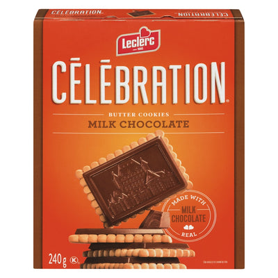 Leclerc Celebration Milk Chocolate Butter Cookies, 240 g