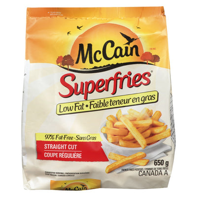 McCain Superfries Lowfat Straight Cut French Fried Potatoes, 650 g