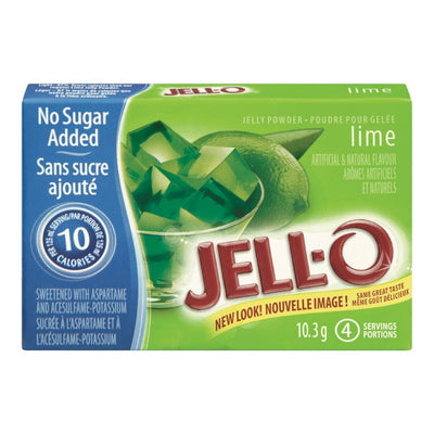 JELL-O Lime No Sugar Added Jelly Powder, 11.2 g