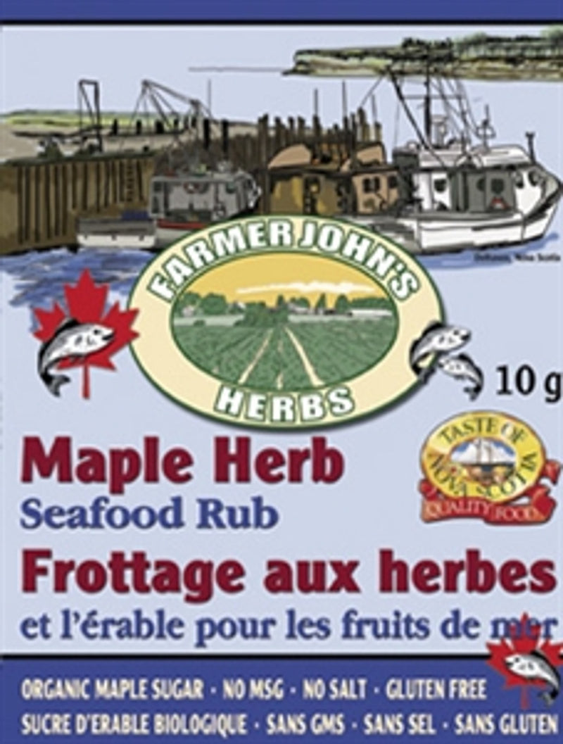 Farmer John's Maple Herb Seafood Rub, 10 g