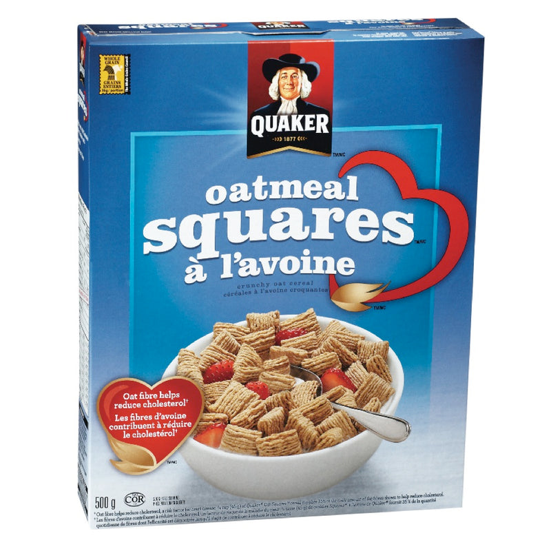 Quaker Oatmeal Squares Cereal, 500 g