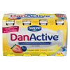 Danone DanActive Strawberry/Blueberry Drinkable Probiotic Yogurt, 8 x 93mL