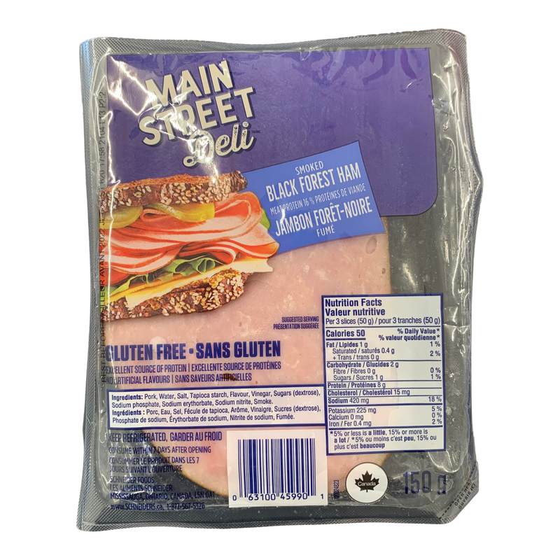 Main Street Deli Smoked Black Forest Ham, 150 g