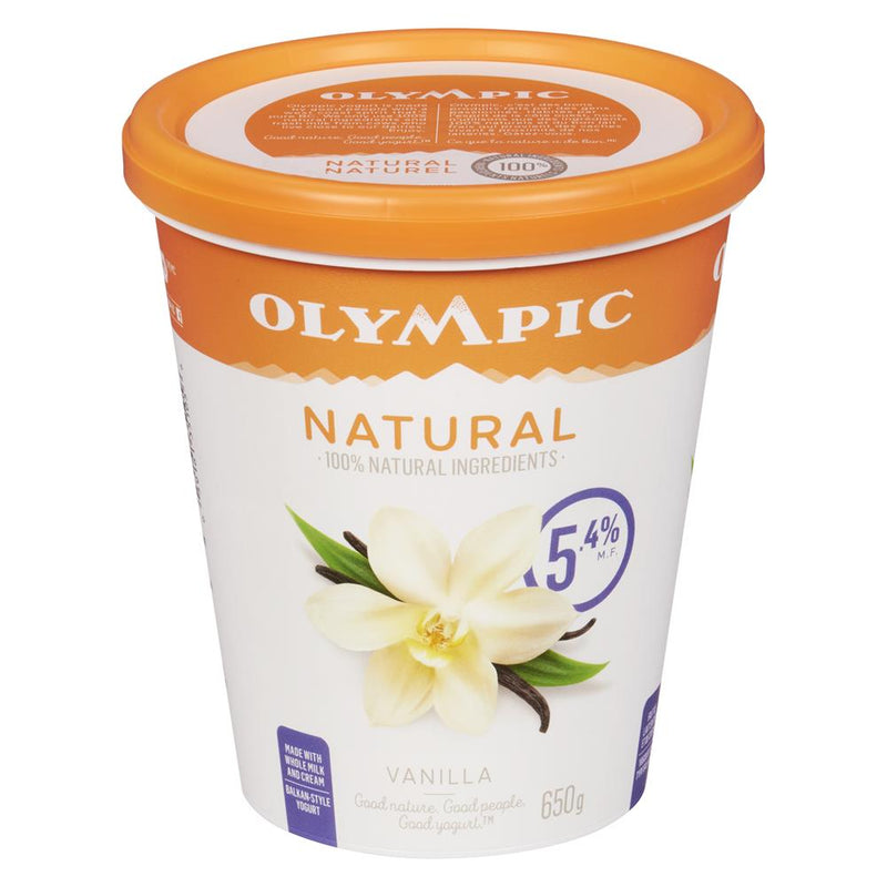 Olympic Natural Vanilla Yogurt, 650 g