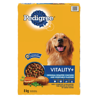 Pedigree Original Roasted Chicken And Vegetable Healthy Vitality Dog Food, 8 kg