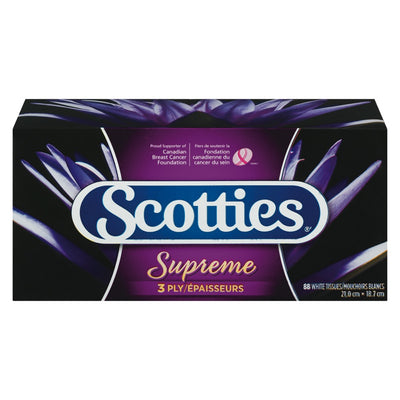Scotties Supreme White Tissues, 88 ct