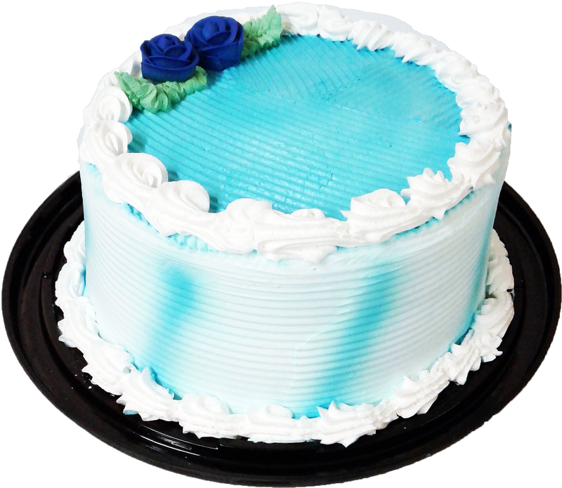 Double Layer 8 Half Chocolate Half Vanilla Cake