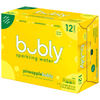 Bubly Sparkling Water Pineapple, 12 x 355mL