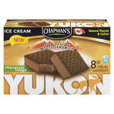 Chapman's Yukon Chocolate Fudge Sandwiches, 8 x 150 mL