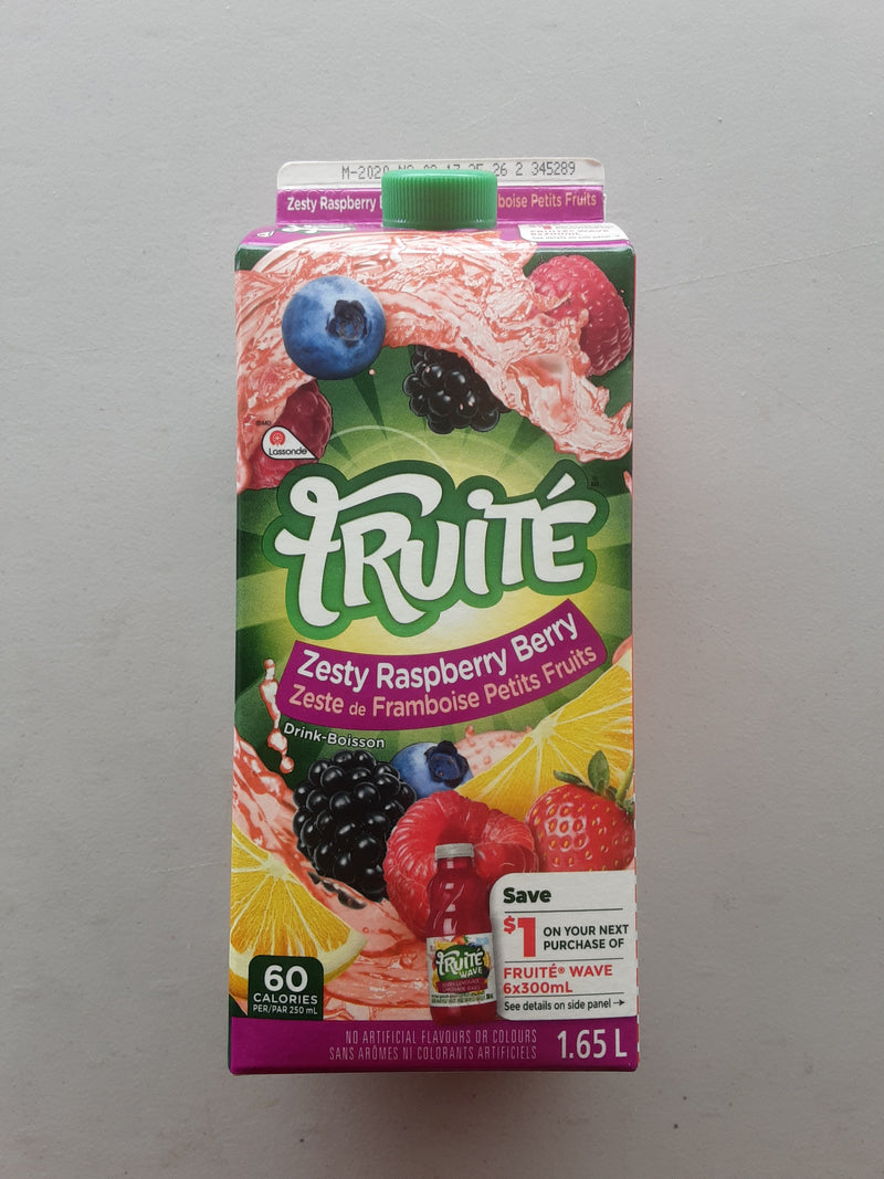 Fruité Zesty Raspberry Juice, 1.65 L