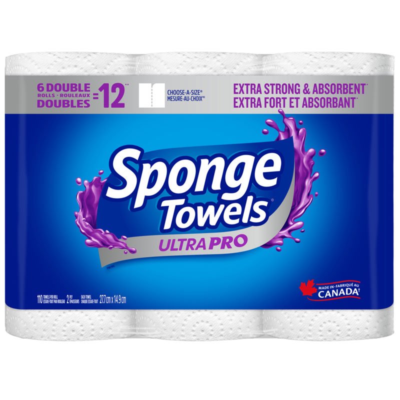 SPONGE TOWELS ULTRA PRO, 6 DOUBLE ROLLS