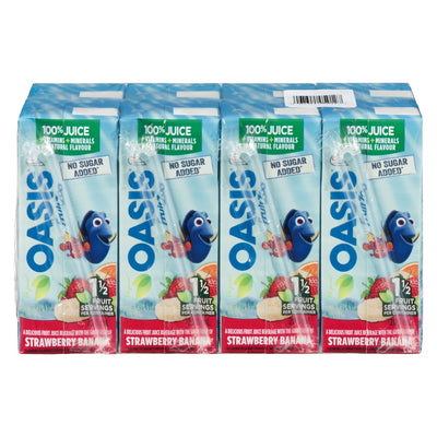 Oasis Strawberry Banana Juice, 8 x 200 mL