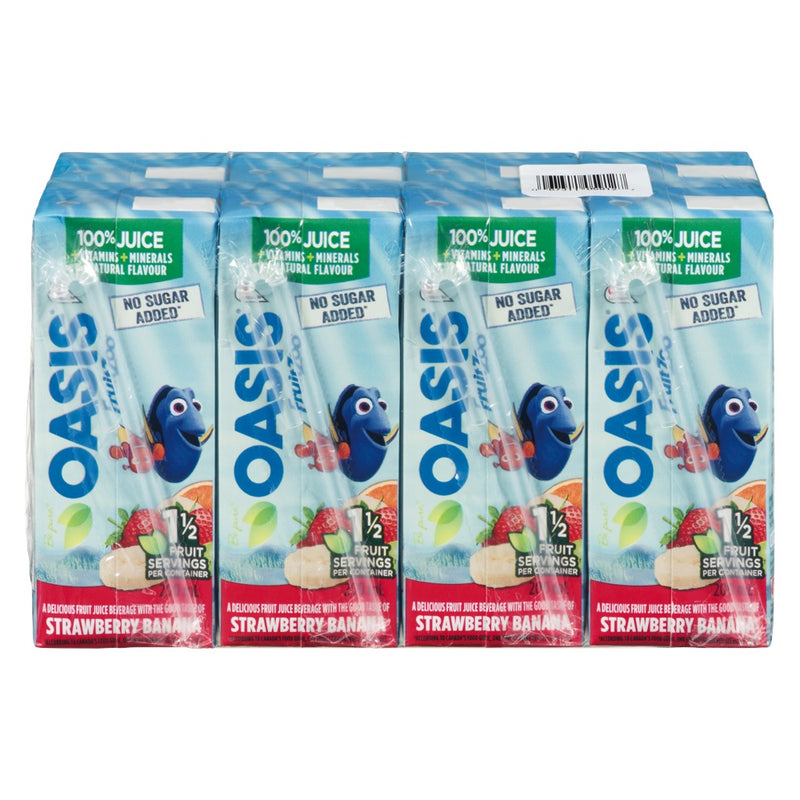 Oasis Strawberry Banana Juice, 8 x 200 mL