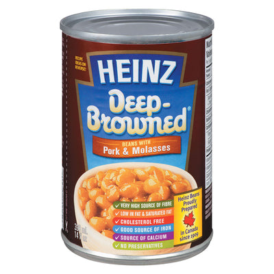 Heinz Deep Browned Beans With Pork & Molasses, 398 mL