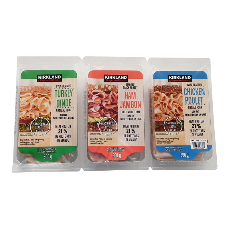 Kirkland Signature Sandwich Meat Variety Pack (Turkey, Chicken & Ham), 900 g