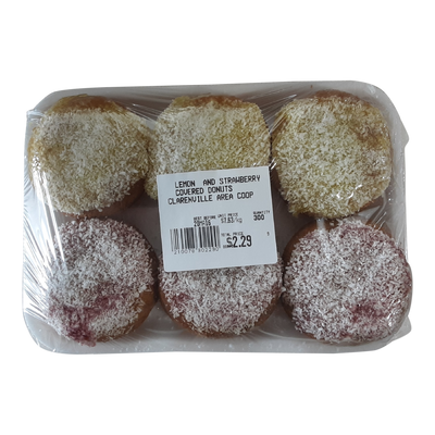 STRAWBERRY AND LEMON DONUTS