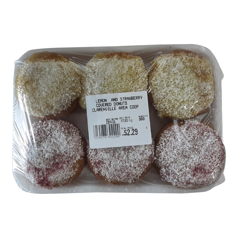 STRAWBERRY AND LEMON DONUTS