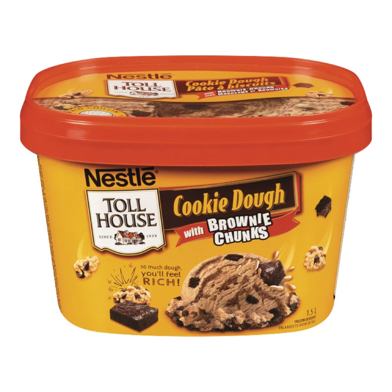 Nestle Toll House Cookie Dough With Brownie Chunks Frozen Dessert, 1.5 l