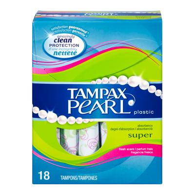 Tampax Pearl Fresh Scent Super Tampons, 8 ct