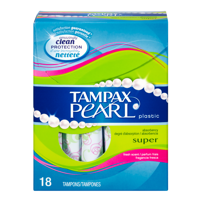 Tampax Pearl Fresh Scent Super Tampons, 8 ct