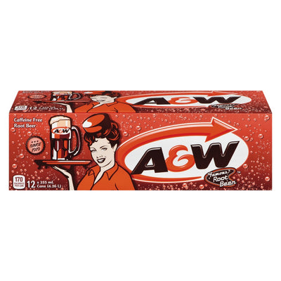 A&W Famous Root Beer, 12 x 355mL