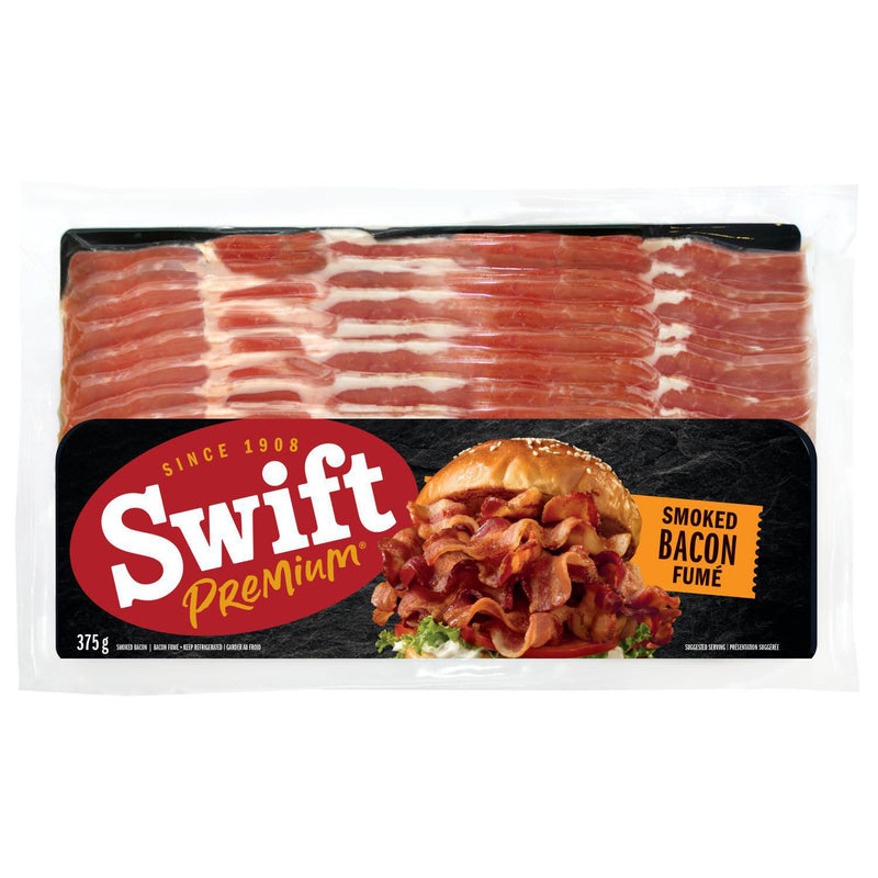 Swift Premium Sliced Smoked Bacon, 375 g