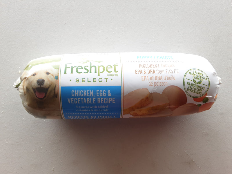 FRESH PET PUPPY CHICKEN, EGG & VEGETABLE RECIPIE