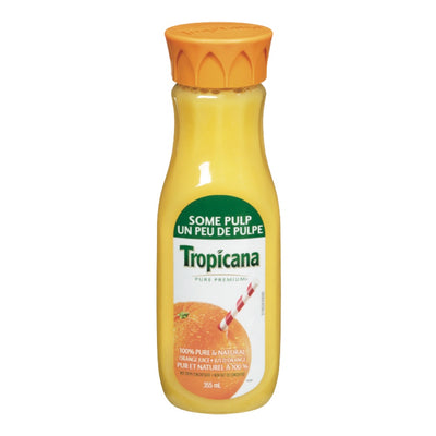 Tropicana Some Pulp Orange Juice, 355 mL