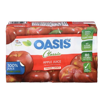 Oasis Classic Apple Juice, 200 mL, 8 ct