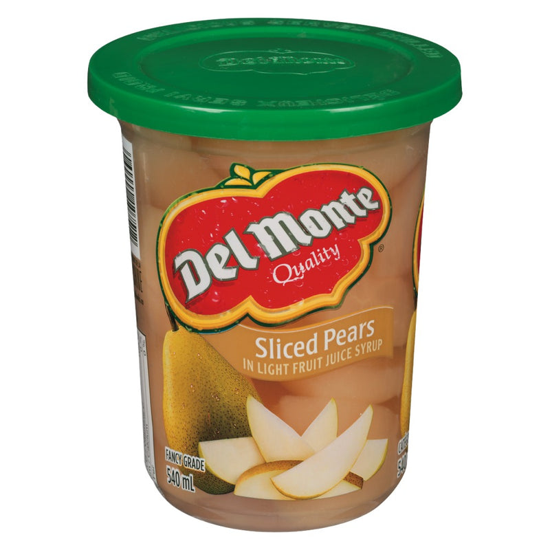 Del Monte Sliced Pears In Light Fruit Juice Syrup, 540 mL