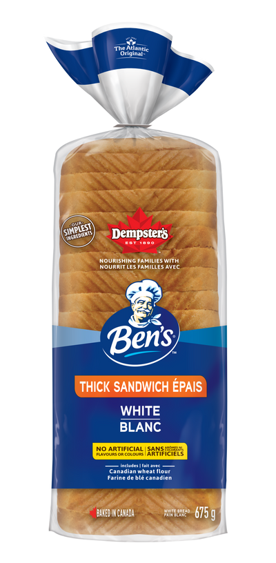 Ben's Xtra White Thick Sandwich Bread, 675 g