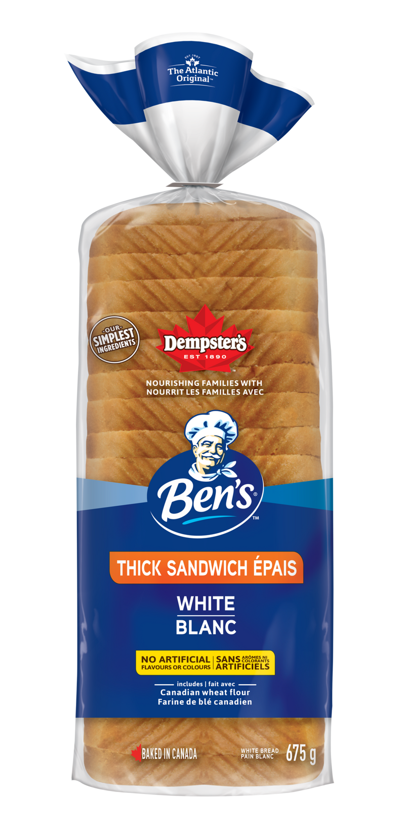 Ben's Xtra White Thick Sandwich Bread, 675 g