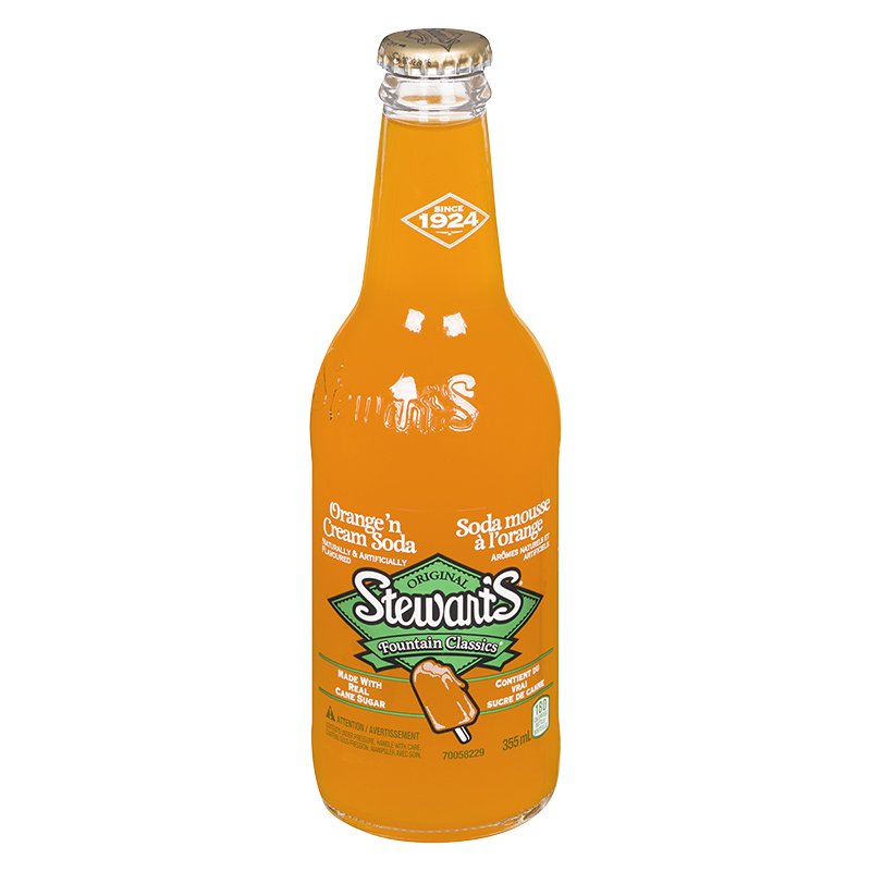 Stewarts Orange Soda, 355 mL