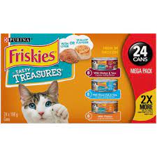 Friskies Tasty Treasures Mega Pack Wet Cat Food, 24 x 156 g